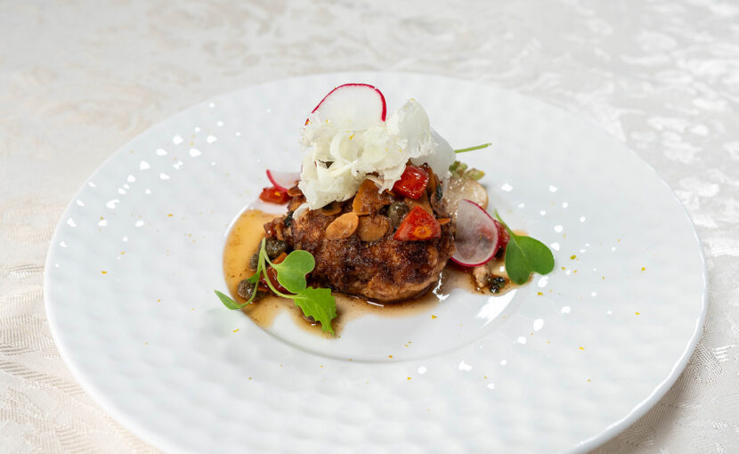 真鯛白子のムニエル　焦がしバターソース